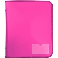 Marbig Zipper Binder A4 Tech Case 25Mm 2D Pink