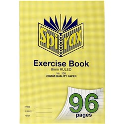 Spirax Exercise Book 108 A4 96 Page 8mm 