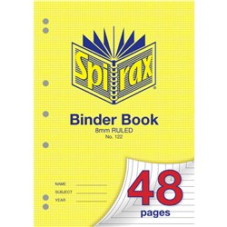 Spirax Binder Book 122 A4 48 Page 8mm Ruled 