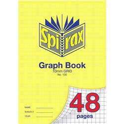 Spirax Graph Book 130 A4 48 Page 10mm Grid 