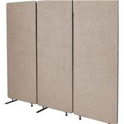Visionchart Zip Acoustic Divider Screen 3 Panel Sand