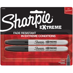 Sharpie Extreme Permanent Markers Fine Black Pack Of 2