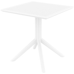 Sky Indoor Outdoor Cafe Table Uv Stabilised Polypropylene 740Hx700Wx700Dmm White