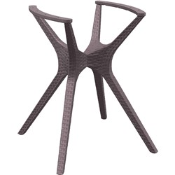 Ibiza Indoor Outdoor Small Table Base To Suit Tops From 700W To 900Wmm Chocolate