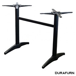 Astoria Indoor Outdoor Table  Twin Base Black Suits Maximum Top Size 1200Wx800Dmm