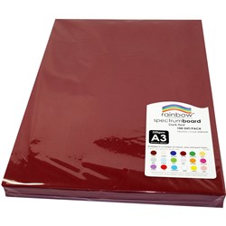 Rainbow Spectrum Board A3 220gsm Dark Red 100 Sheets