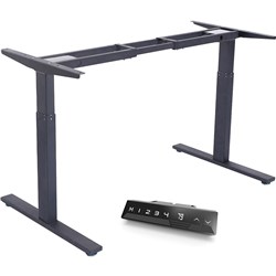 Infinity Electric Height Height Adjustable Desk Frame 2 Stage Leg 2 Motor Black