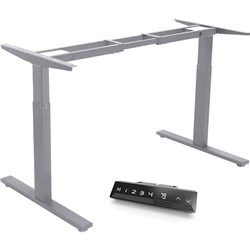 Infinity Electric Height Height Adjustable Desk Frame 2 Stage Leg 2 Motor Silver