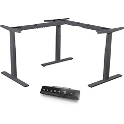 Infinity Electric Height Height Adjustable Desk Frame 2 Stage Leg 3 Motor Black