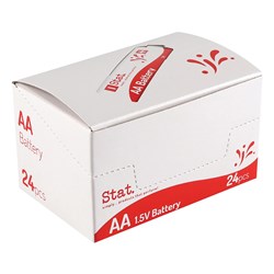 Stat Alkaline Aa Batteries Bulk Box Of 24