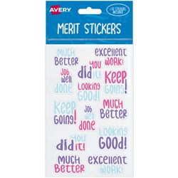 Avery Merit Stickers 52 Labels Assorted