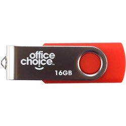 Office Choice USB2.0 Drive 16GB  Rotating Silver