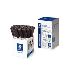 Staedtler Lumocolor Whiteboard Compact Marker Bullet Point Dry Safe Ink Black Cup Of 32