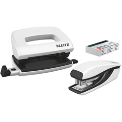 Leitz Nexxt Wow  Stapler & Punch 10 Sheet Capacity White