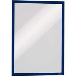 Durable Duraframe  Sign Holder A3 Self-Adhesive Navy Pack of  2