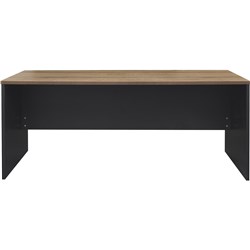 Om Premiere Straight Desk 1200W X 600D X 720Mmh Regal Walnut And Charcoal