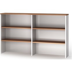 Om Premier Overhead Hutch  W1500 X D325 X H1080Mm Virginia Walnut And White