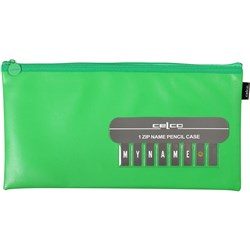 Celco Pencil Case Name 1 Zip Medium 338X174Mm Green