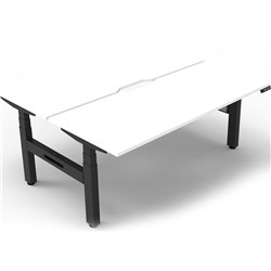 Rapidline B+2P1275 Nw/Bl  Boost+Back To Back Workstation Natural White Top Black Base
