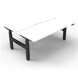 Rapidline B+2P1575 Nw/Bl  Boost+Back To Back Workstation Natural White Top Black Base