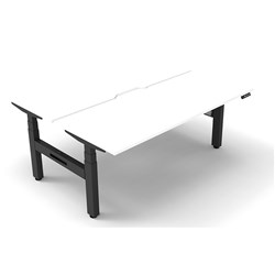 Rapidline B+2P1875 Nw/Bl  Boost+Back To Back Workstation Natural White Top Black Base