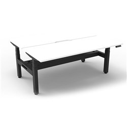 Rapidline B+2Pct1275 Nw/Bl  Boost+Back To Back Workstation Natural White Top Black Base