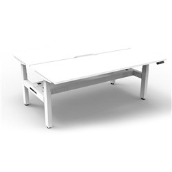 Rapidline B+2Pct1275 Nw/Ws  Boost+Back To Back Workstation Natural White Top White Base