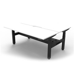 Rapidline B+2Pct1575 Nw/Bl  Boost+Back To Back Workstation Natural White Top Black Base