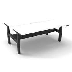 Rapidline B+2Pct1875 Nw/Bl  Boost+Back To Back Workstation Natural White Top Black Base