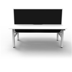 Rapidline B+2Pws1275 Nw/Ws  Boost+Back To Back Workstation Natural White Top White Base