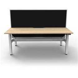 Rapidline B+2Pwsct1275 No/Ws  Boost+Back To Back Workstation Natural Oak Top White Base