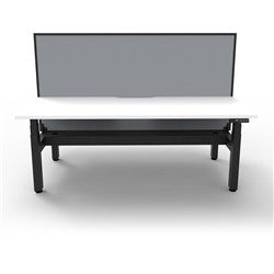 Rapidline B+2Pwsct1575 Nw/Bl  Boost+Back To Back Workstation Natural White Top Black Base