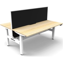 Rapidline B+2Pwsct1875 No/Ws  Boost+Back To Back Workstation Natural Oak Top White Base