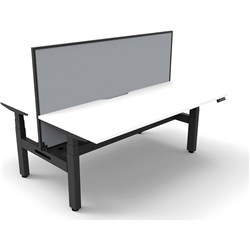 Rapidline B+2Pwsct1875 Nw/Bl  Boost+Back To Back Workstation Natural White Top Black Base