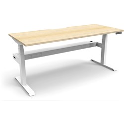 Rapidline B+1PCT1875 NO/WS Boost+ Single Workstation Natural Oak Top White Base