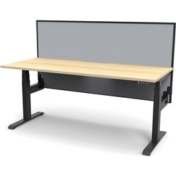Rapidline B+1Pws1875 No/Bl Boost+ Single Workstation Natural Oak Top Black Base