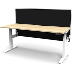 Rapidline B+1Pws1875 No/Ws Boost+ Single Workstation Natural Oak Top White Base