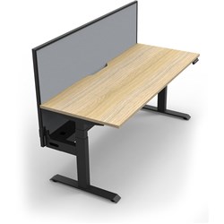 Rapidline B+1Pwsct1275 No/Bl Boost+ Single Workstation Natural Oak Top Black Base