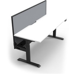 Rapidline B+1Pwsct1275 Nw/Bl Boost+ Single Workstation Natural White Top Black Base