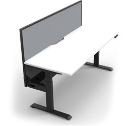 Rapidline B+1Pwsct1575 Nw/Bl Boost+ Single Workstation Natural White Top Black Base