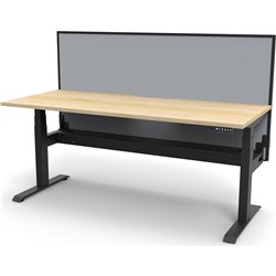 Rapidline B+1Pwsct1875 No/Bl Boost+ Single Workstation Natural Oak Top Black Base