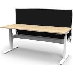 Rapidline B+1Pwsct1875 No/Ws Boost+ Single Workstation Natural Oak Top White Base