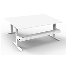 Rapidline B+Cnrct1P1815 Nw/Ws Boost+ Corner Workstation Natural Whitetop White Base