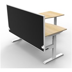 Rapidline B+Cnrws1P1815 No/Ws Boost+ Corner Workstation Natural Oaktop White Base