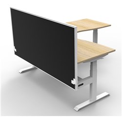 Rapidline B+Cnrwsct1P1815 No /Ws Boost+ Corner Workstation Natural Oaktop White Base