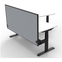 Rapidline B+Cnrwsct1P1815 Nw /Bl Boost+ Corner Workstation Natural Whitetop Black Base