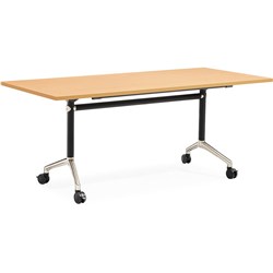 Rapidline Typhoon Flip Top Table 750Hx750Wx1500Mmd Beech Top Black Frame