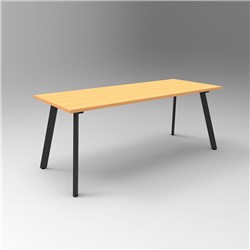 Rapidline Eternity Meeting Table 730Hx1800Wx750Mmd Beech Top Black Base