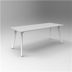 Rapidline Eternity Meeting Table 730Hx1800Wx750Mmd Grey Top White Base