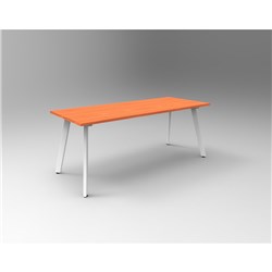 Rapidline Eternity Meeting Table 730Hx1800Wx900Mmd Cherry Top White Base